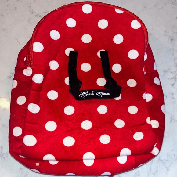 Disney Red and White Polka Dot Minnie Mouse Backpack with 2 Headbands - Picture 14 of 14